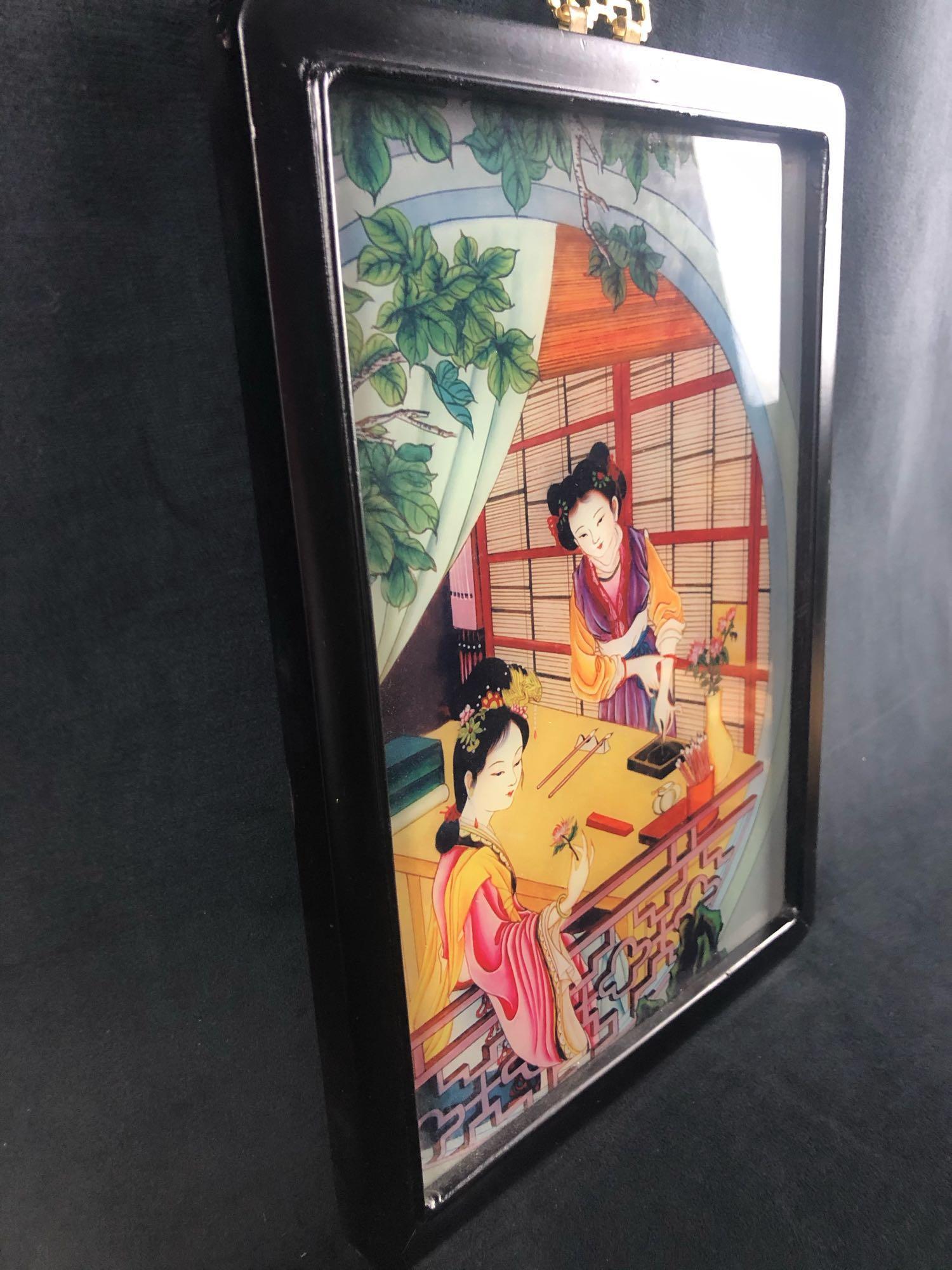 Chinese Painting Wall Art Glass Framed China