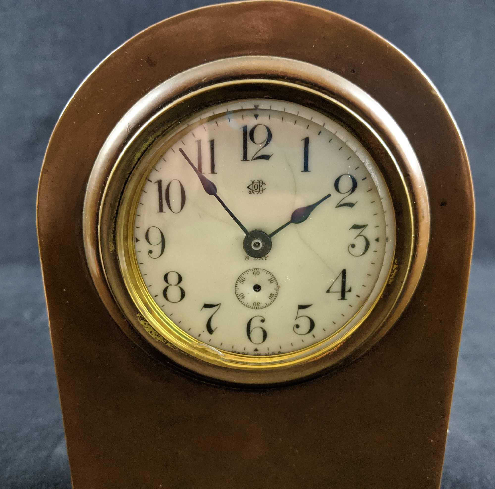 Vintage Brass Mantel Clock The Jennings Brothers