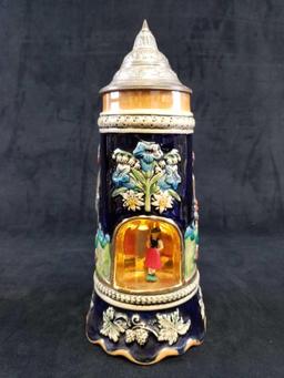 Unique Vintage German Beer Stein Musical Stein Trink, Bruderlein Trink