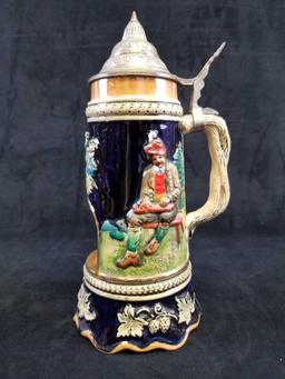 Unique Vintage German Beer Stein Musical Stein Trink, Bruderlein Trink