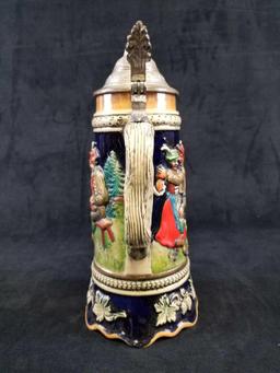 Unique Vintage German Beer Stein Musical Stein Trink, Bruderlein Trink