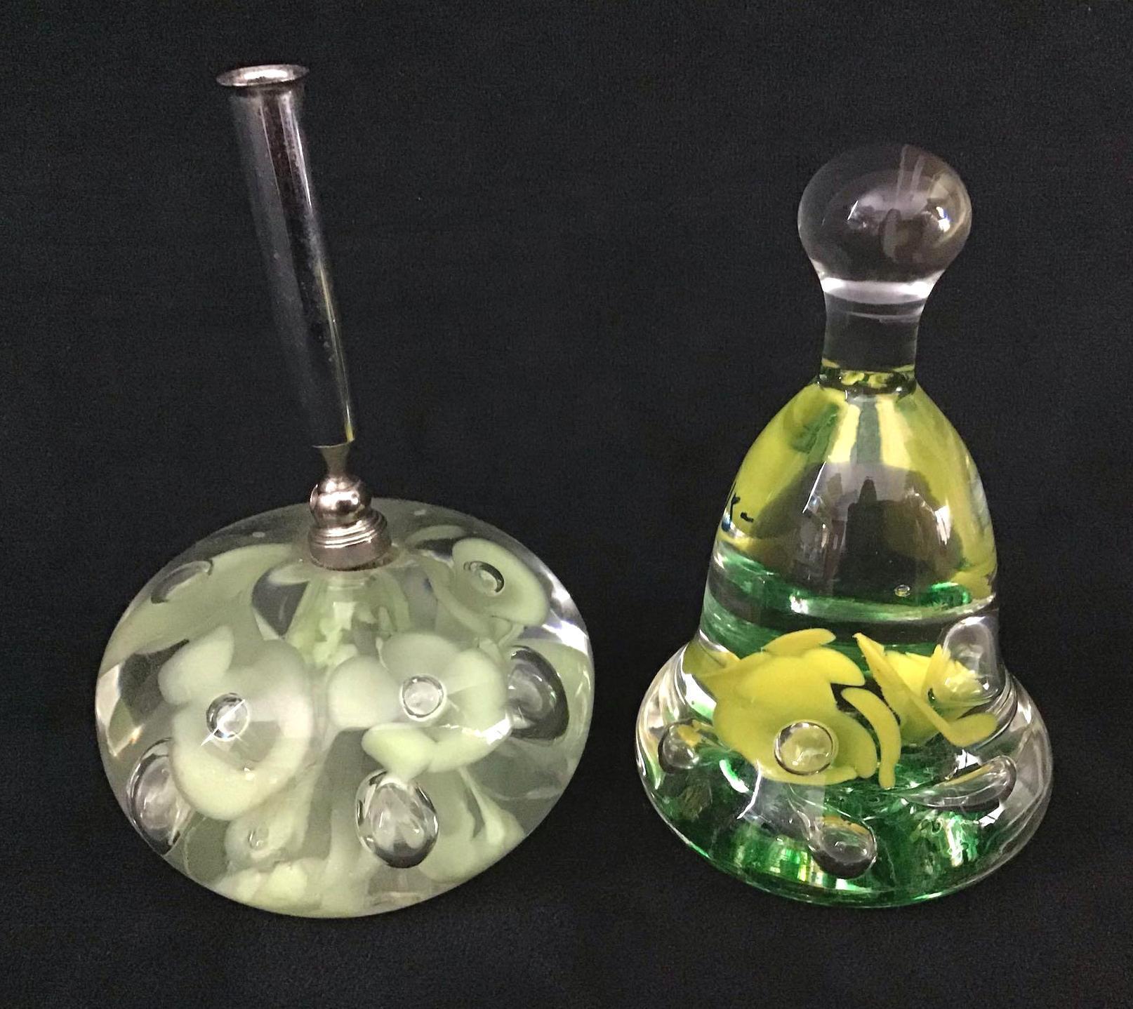 Glass Art Bell Pen Holder Designer Joe St Clair Lot