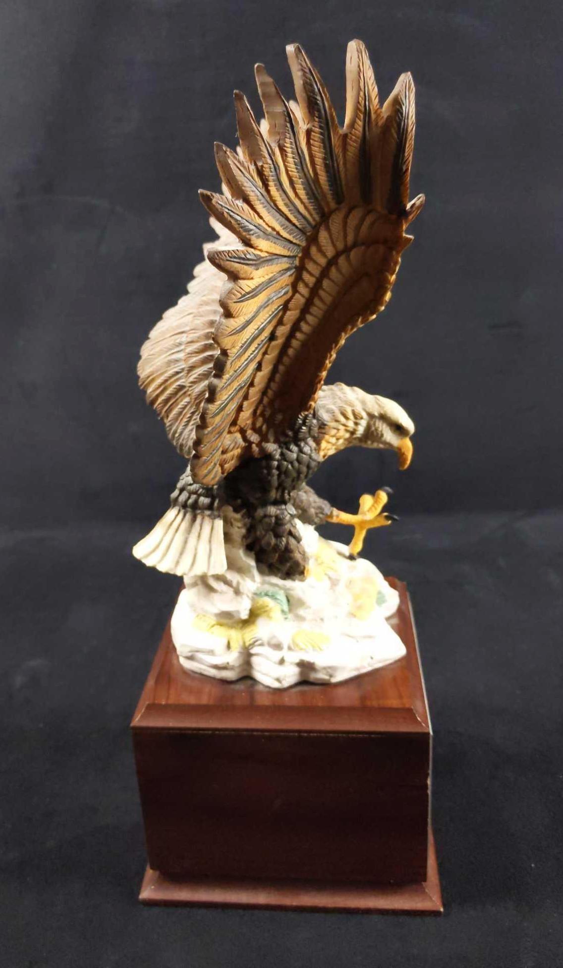 Large Eagle On Wood Base Award Mantlepiece