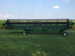 John Deere / JD 930 Bean Head with Unverferth Cart