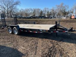2021 DCT 18' tandem axle bumper hitch flatbed trailer