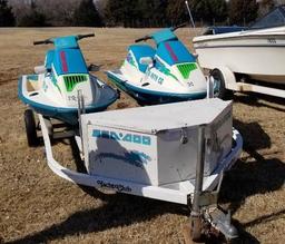 2 - Bombardier Sea-Doo on Twin Trailer