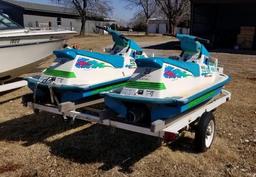 2 - Bombardier Sea-Doo on Twin Trailer