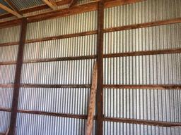 50 X 40 Tractor Shed - Wooden Poles & Wooden Truss w/Sliding Doors - To be moved in 30 days