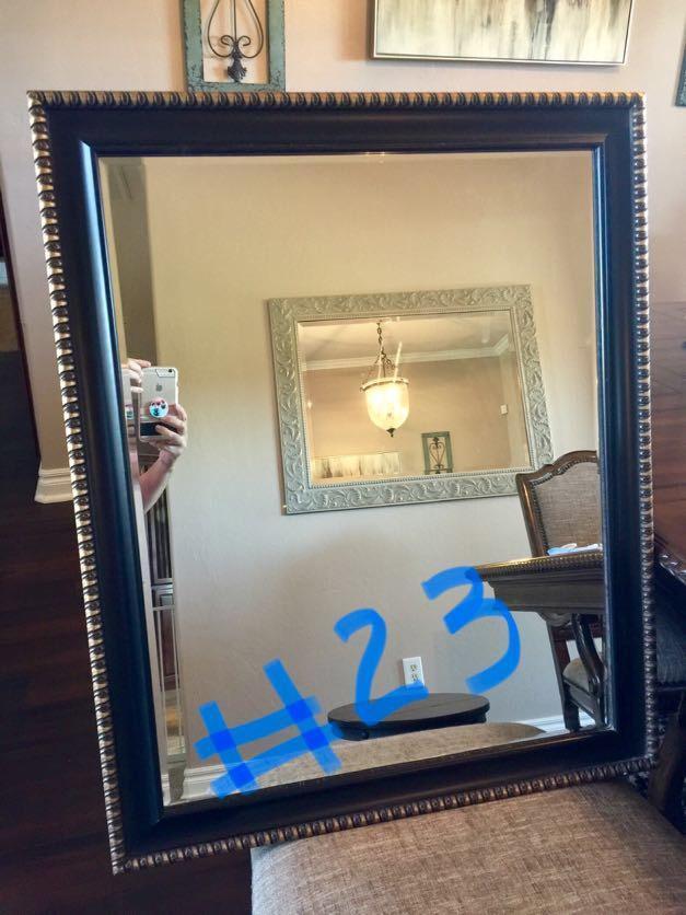 Black & Gold Wall Mirror