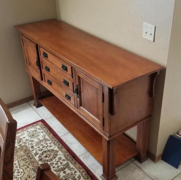 Dining Table with 8 Chairs & Buffet - Bring help to load!