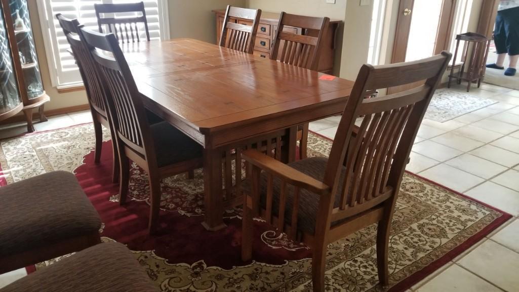Dining Table with 8 Chairs & Buffet - Bring help to load!