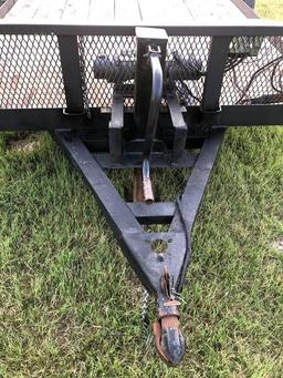 16 ft x 83 in. Flatbed Trailer with Winch & Ramps - Heavy Duty Axles