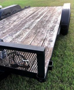 16 ft x 83 in. Flatbed Trailer with Winch & Ramps - Heavy Duty Axles