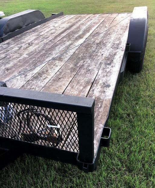 16 ft x 83 in. Flatbed Trailer with Winch & Ramps - Heavy Duty Axles