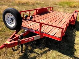 Maxey 16ft. x 77in. Flatbed trailer with Ramps