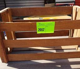 Large Cantaloupe Wooden Crate