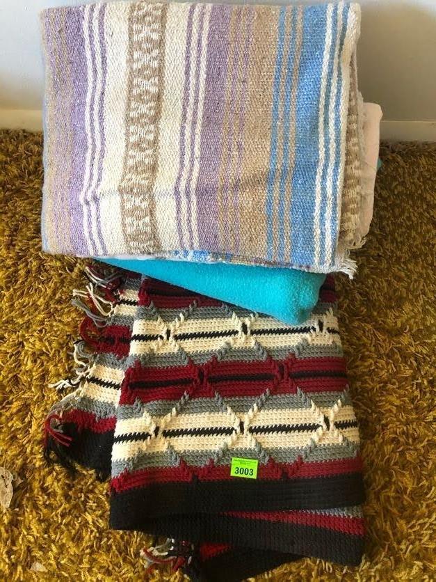 1 Blanket, 2 Afghans
