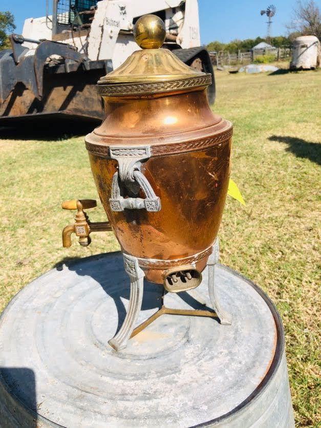 Copper Urn with brass accents