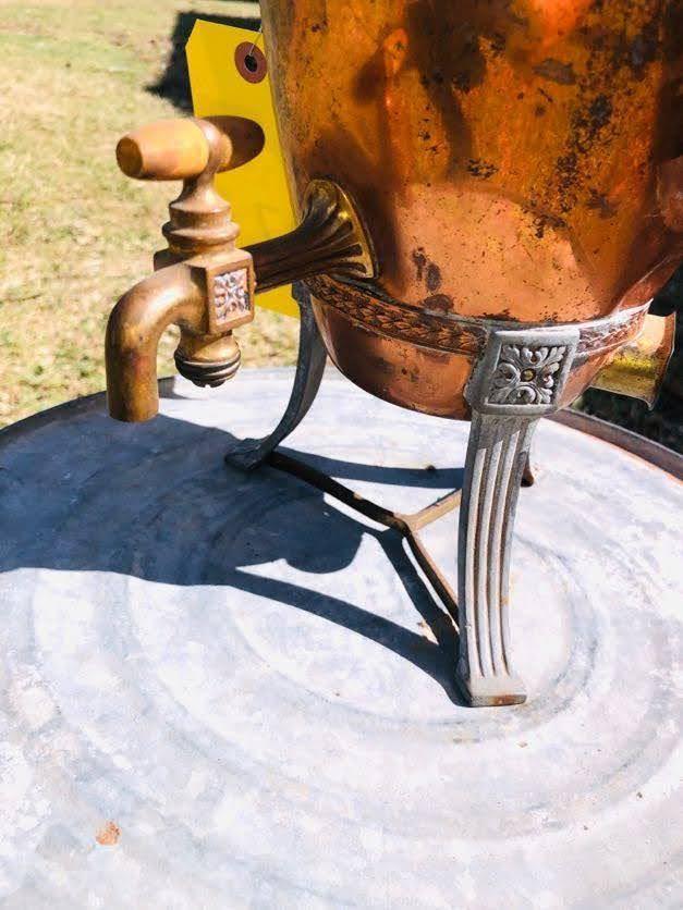 Copper Urn with brass accents