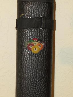 Custom McDermott Pool Cue with Case and Chalk