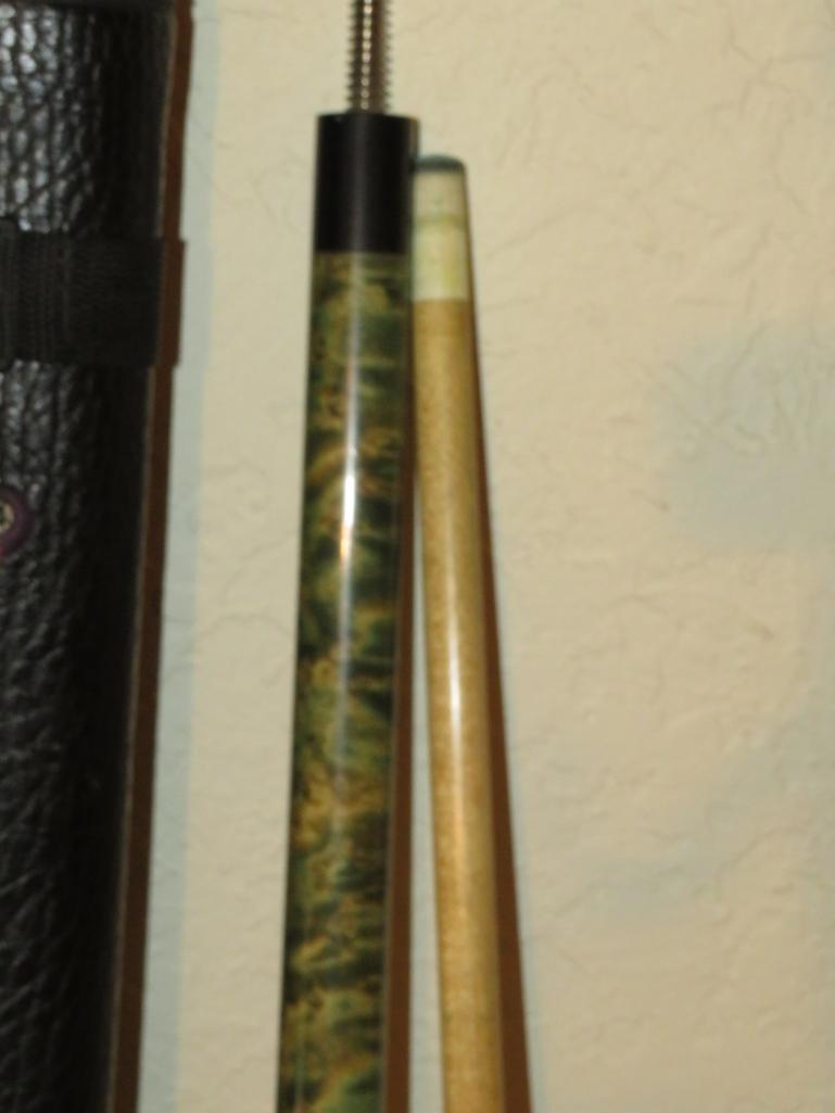 Custom McDermott Pool Cue with Case and Chalk