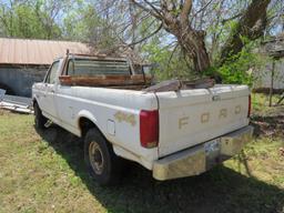 91 White F250 Custom Automatic 4x4 with Long Bed - Diesel tank not included