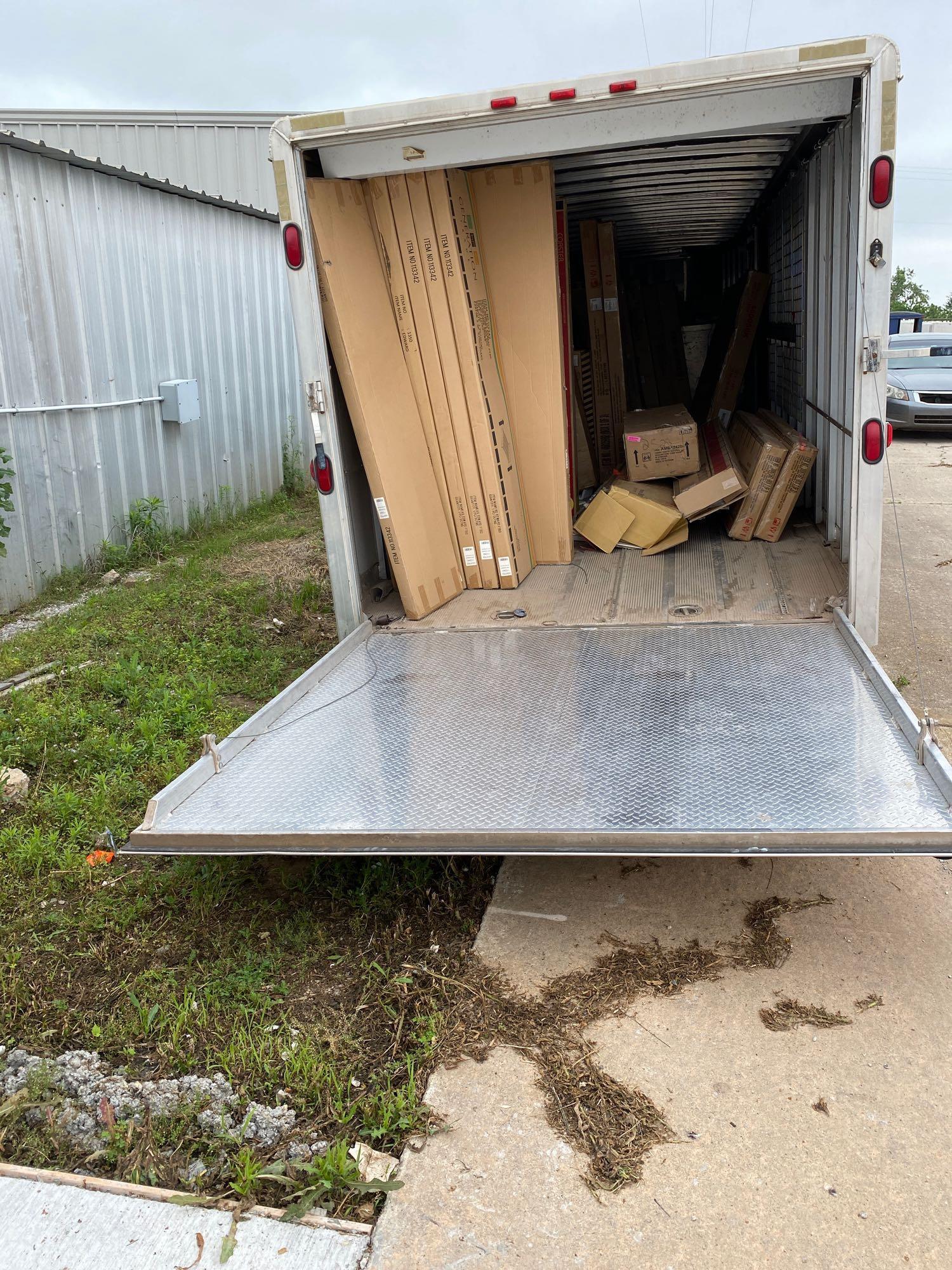 Gooseneck trailer Exis Aluminum with Awning Torsion Axles... approximately 40 ft on the floor. Total