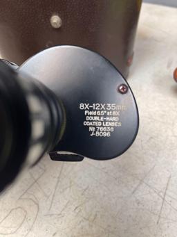Galaxy De luxe Reg trade mark binoculars and case