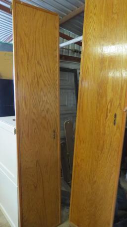 Oak plywood doors.