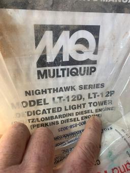 multiquip nighthawk series Light tower four lights Diesel motor... operates as it should.