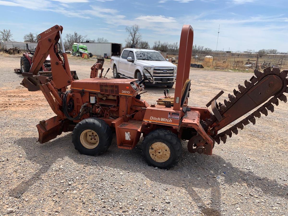 Ditch Witch... with hoe... fires up operates as should