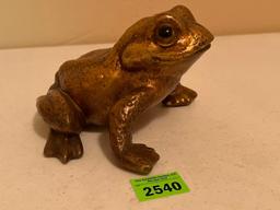 Golden Ceramic Frog