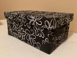 Black & White Floral Storage Boxes