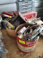 Junk cans with miscellaneous items