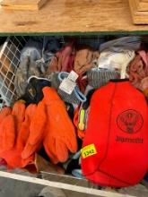shop gloves and rags