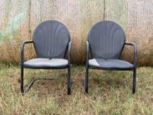 Vintage Style Metal Patio Chairs