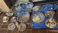 sterling, silver and glass ware