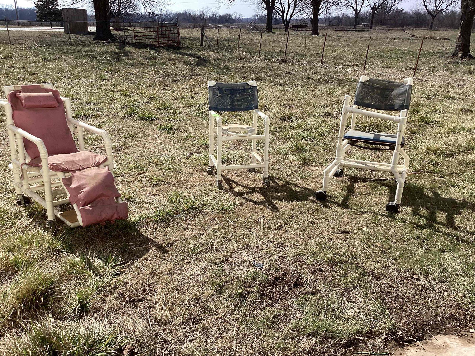 pvc pipe chairs on wheels