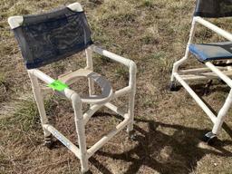 pvc pipe chairs on wheels