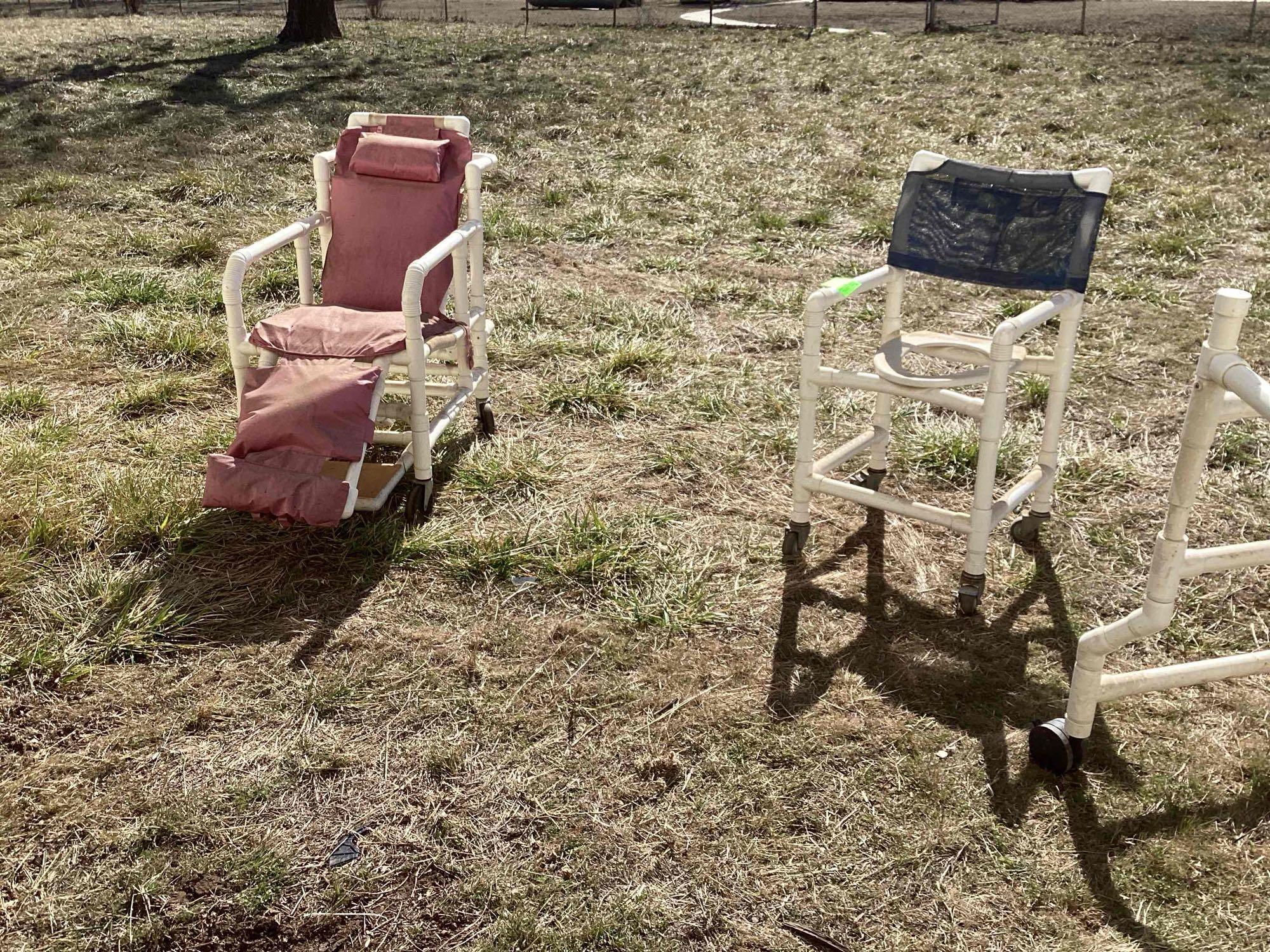 pvc pipe chairs on wheels