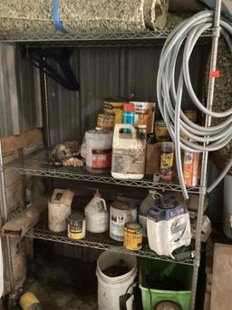 chemicals and shelving