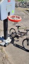 childrens bike and basketball goal