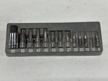 Snap-On Tools Blue-Point 1/2 in Drive 5/8 in Hex Socket & Metric 3/8 in Drive Torx Bit Set