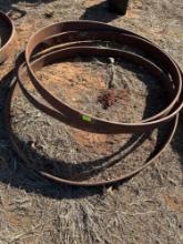 steel wagon wheel rings qty 3