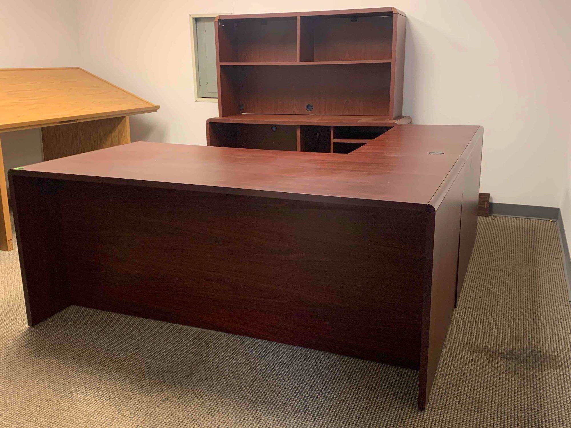 L-Shaped Desk & Credenza