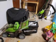 green works electric battery powered mower