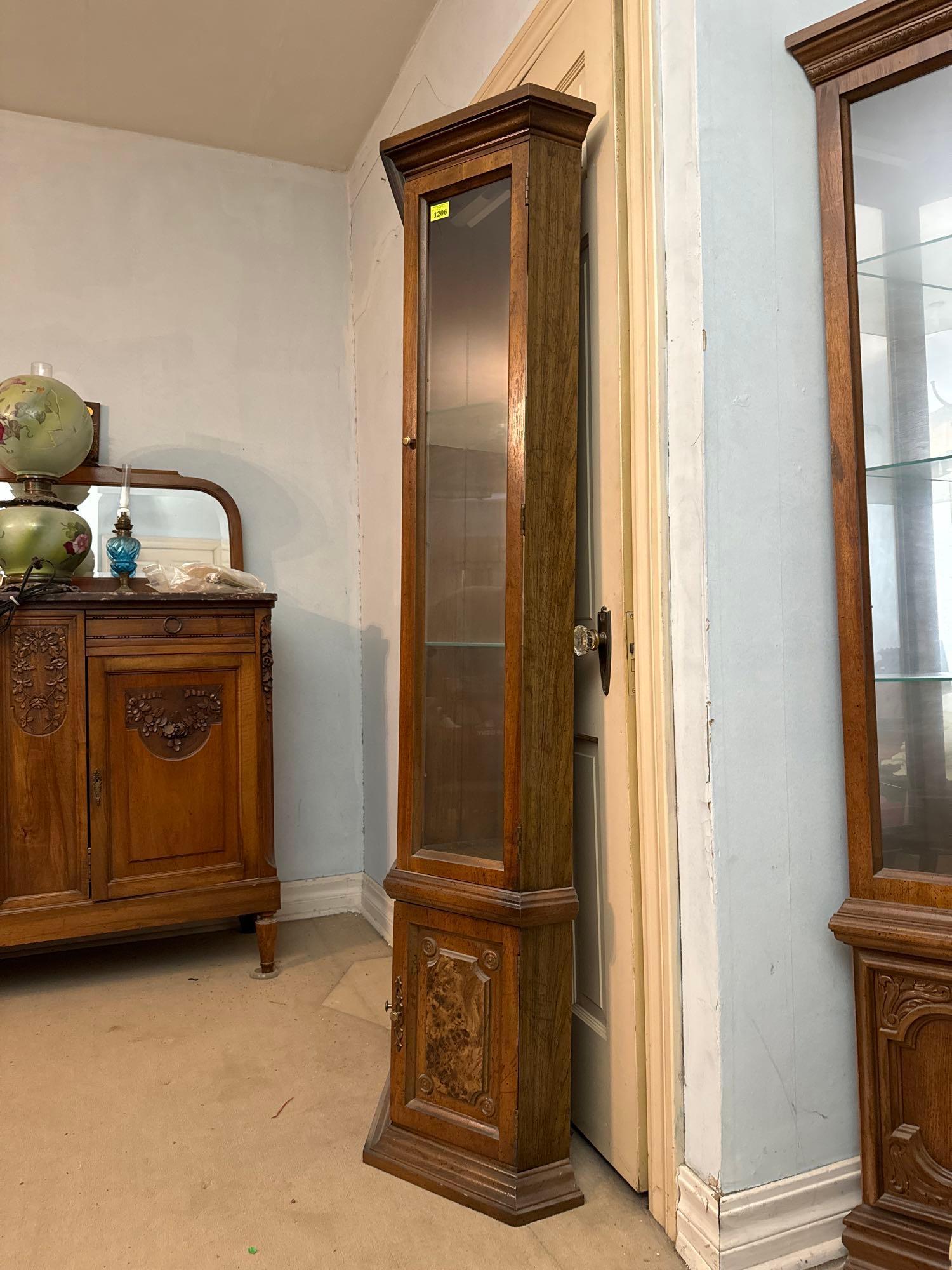 Wood Lighted Curio Cabinet