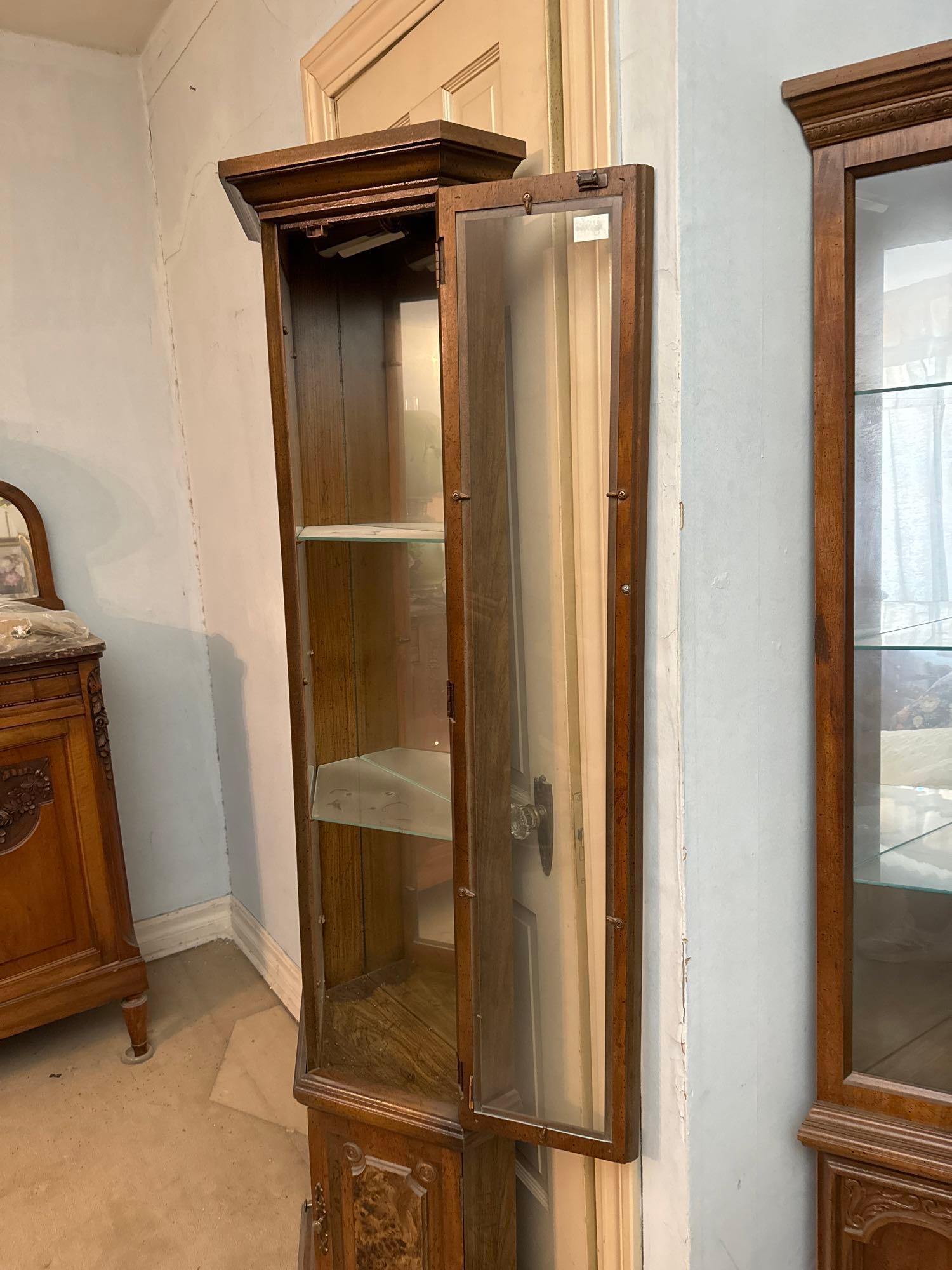 Wood Lighted Curio Cabinet