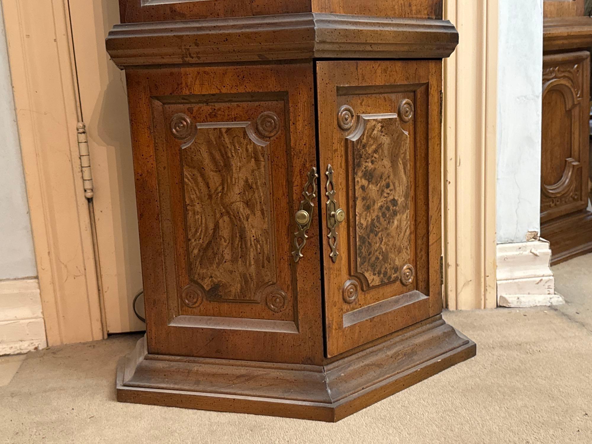 Wood Lighted Curio Cabinet