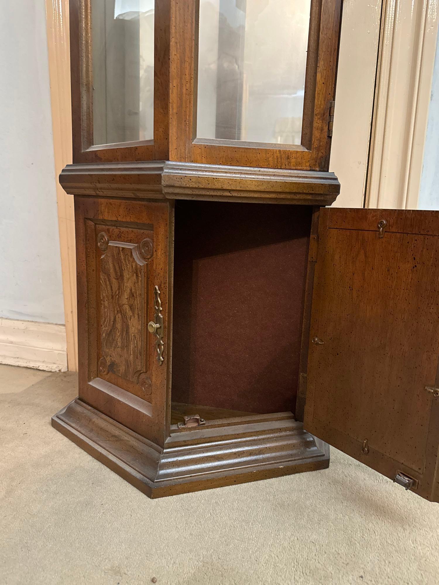 Wood Lighted Curio Cabinet